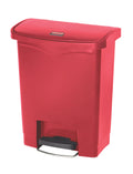 Slim Jim Front Pedal Waste Bin - 30L - Red