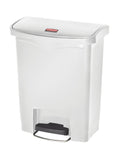 Slim Jim Front Pedal Waste Bin - 30L - White