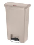 Slim Jim Front Pedal Waste Bin - 50L - Beige