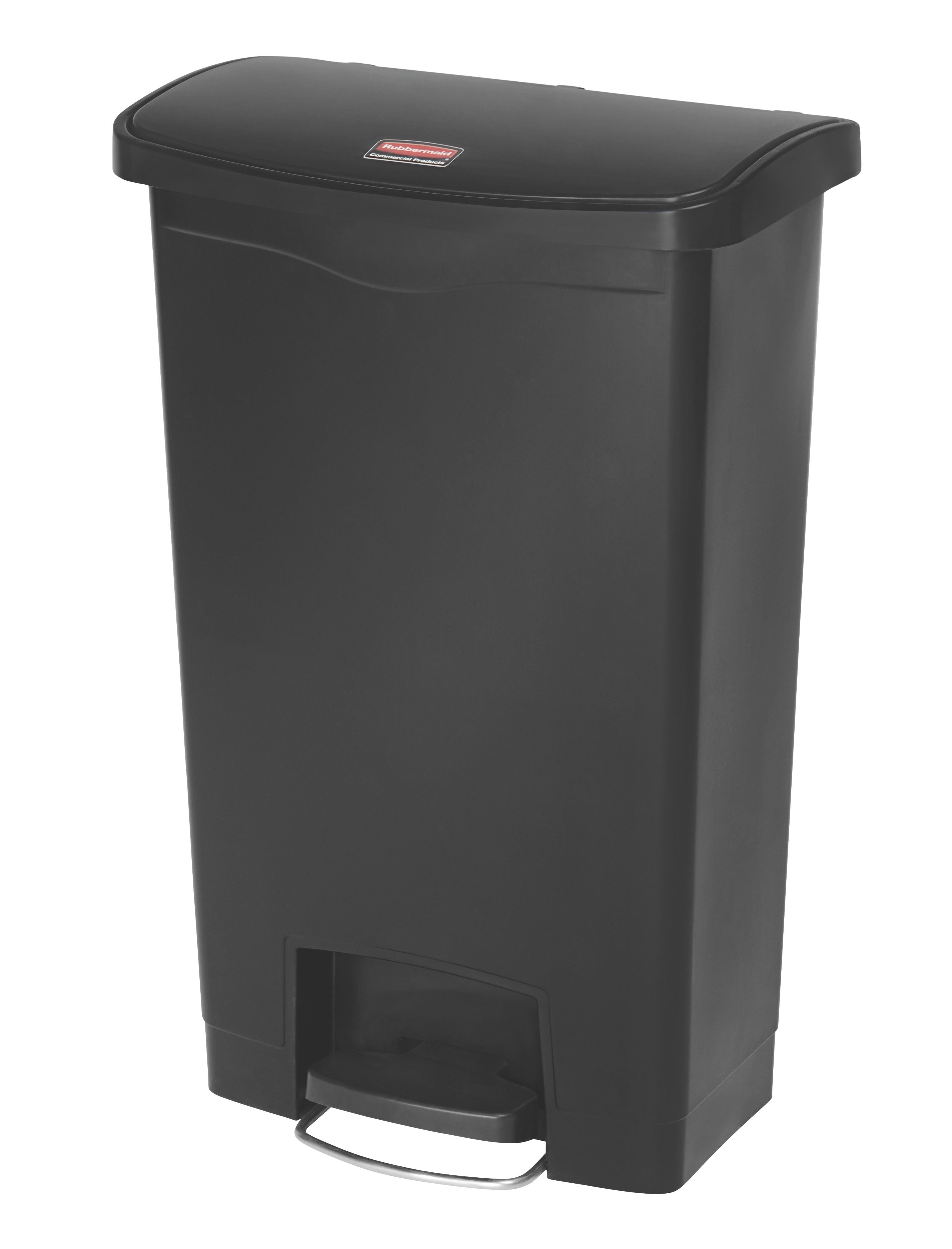 Slim Jim Front Pedal Waste Bin - 50L - Black