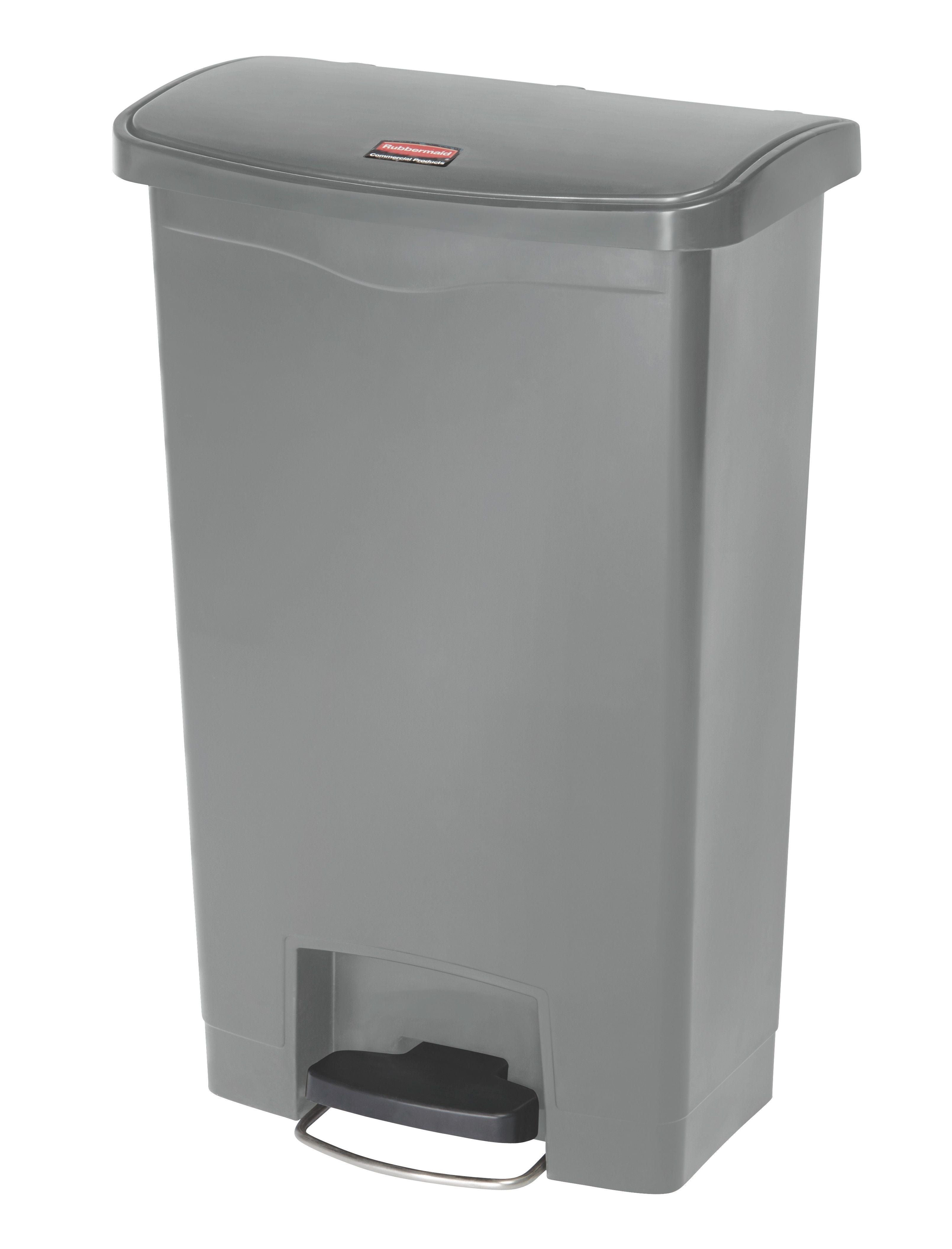 Slim Jim Front Pedal Waste Bin - 50L - Grey