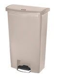 Slim Jim Front Pedal Waste Bin - 68L - Beige