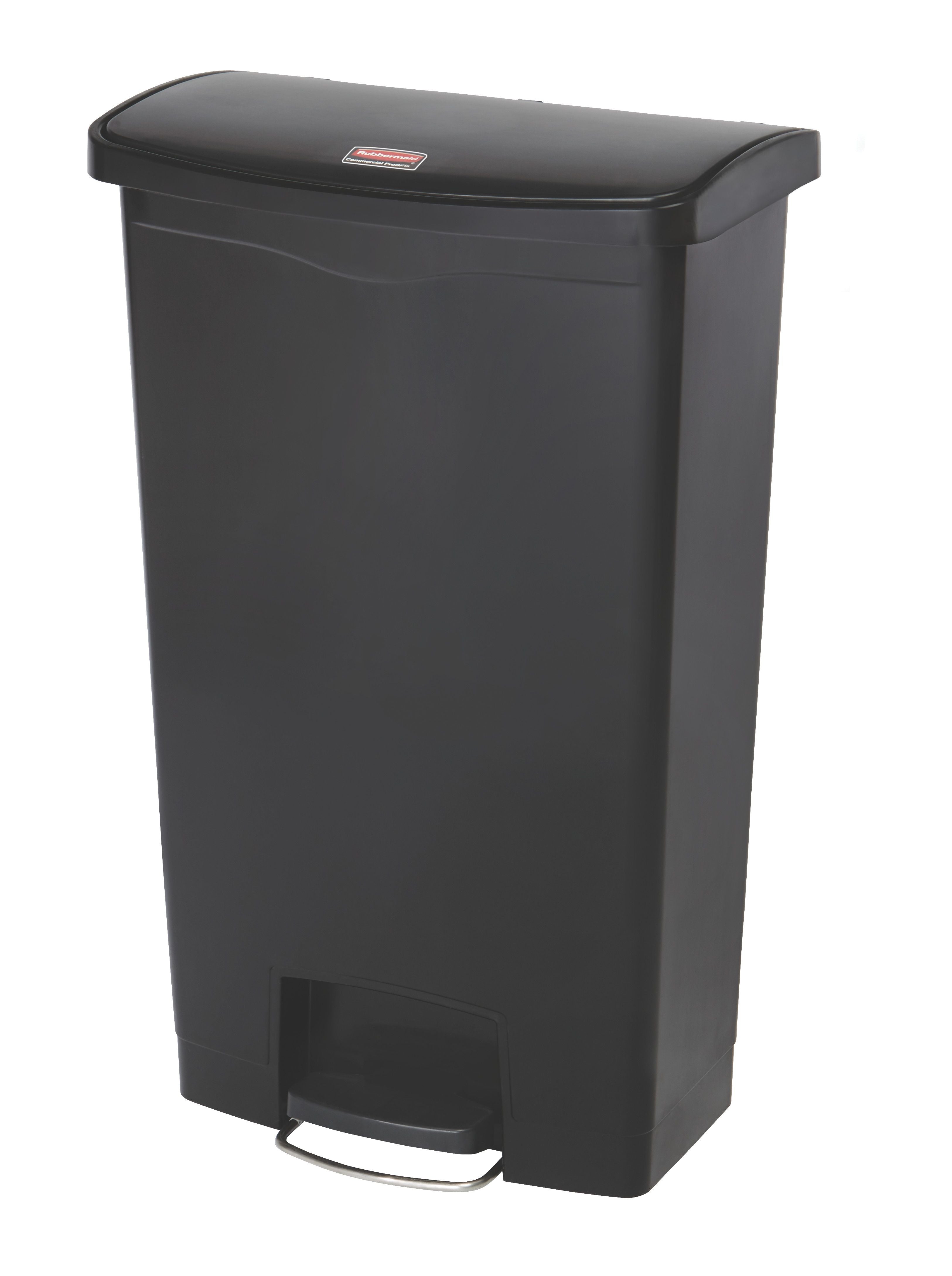 Slim Jim Front Pedal Waste Bin - 68L - Black