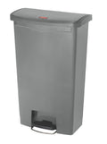 Slim Jim Front Pedal Waste Bin - 68L - Grey