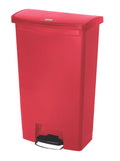 Slim Jim Front Pedal Waste Bin - 68L - Red