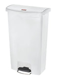 Slim Jim Front Pedal Waste Bin - 68L - White