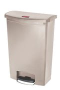 Slim Jim Front Pedal Waste Bin - 90L - Beige