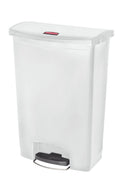 Slim Jim Front Pedal Waste Bin - 90L - White