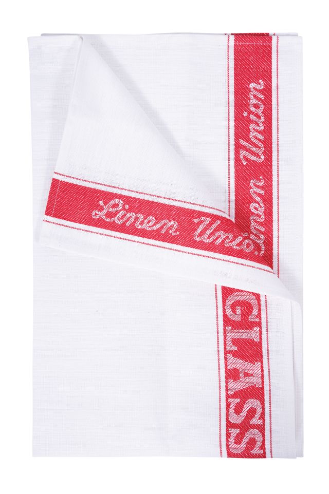 Linen Union Glass Cloth -  Red