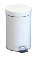 Stainless Steel Pedal Bin - 20L - White