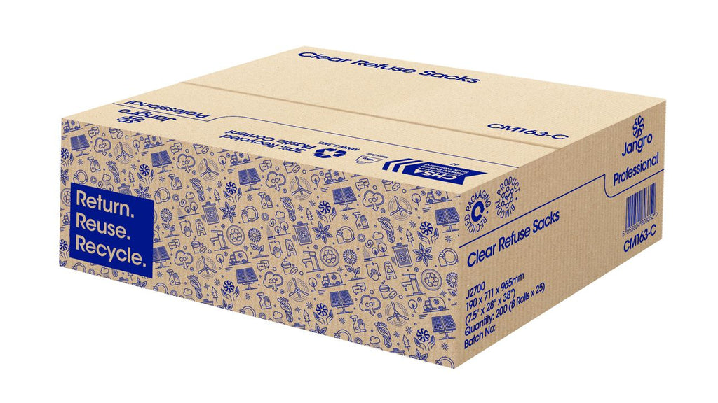 Jangro Heavy Duty Refuse Sacks - Clear