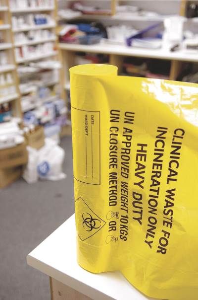 Clinical Medium Duty Waste Sacks - 20L / 5kg - Yellow