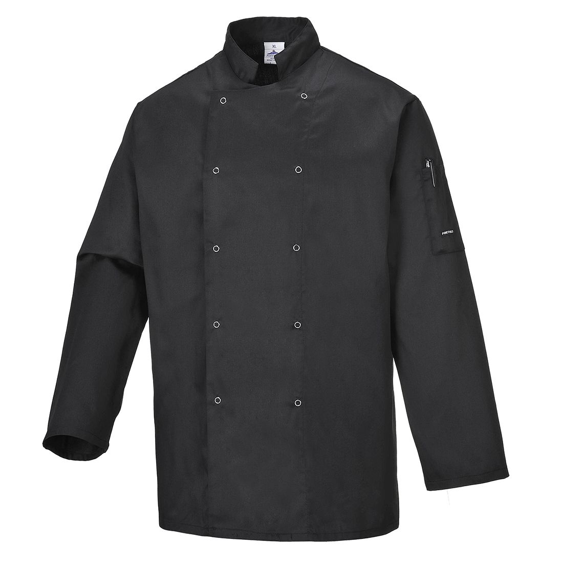 Suffolk Chef's Long Sleeve Jacket - 2XL - Black