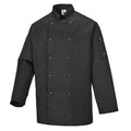 Suffolk Chef's Long Sleeve Jacket - XS - Black
