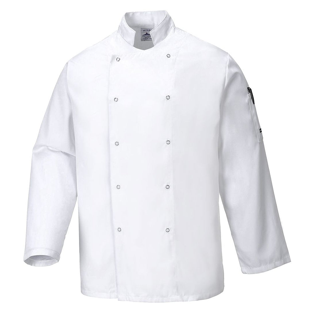Suffolk Chef's Long Sleeve Jacket - XL - White
