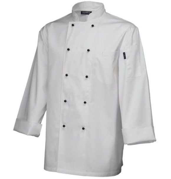 Superior Long Sleeve Head Chef Jacket - Small - White
