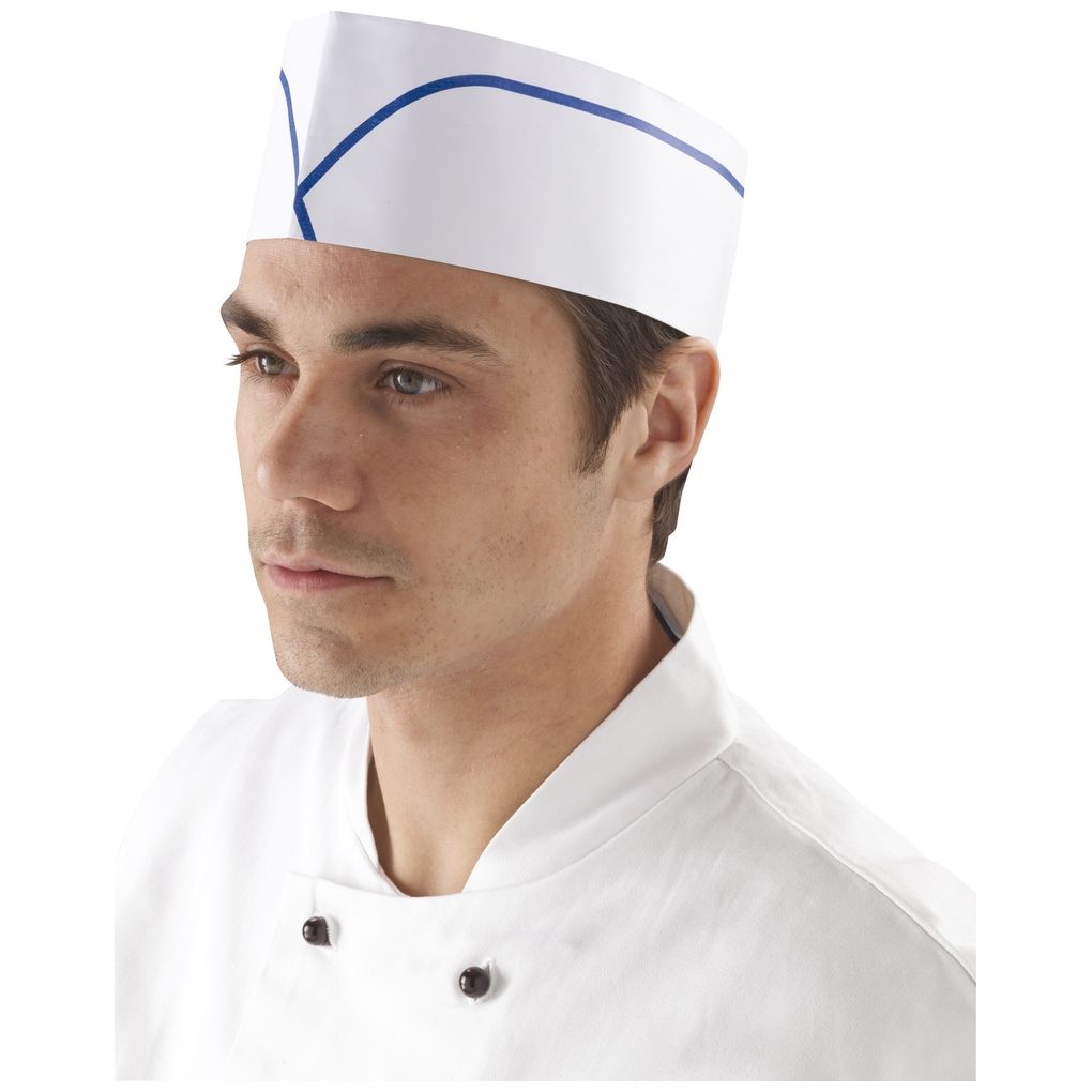 Shield® Blue Stripe Forage Hats - White