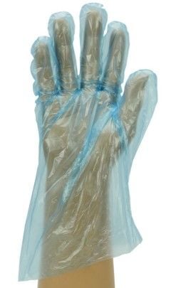 Shield® Disposable Polythene Gloves - Large - Blue