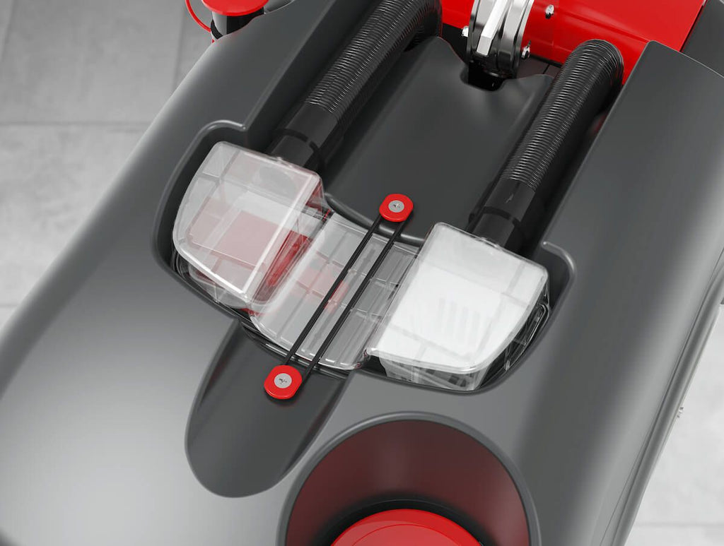 Numatic TTB1840NX-R Cordless Compact Scrubber Dryer with two batteries