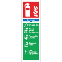 Dry Powder Fire Extinguisher Sign - Rigid