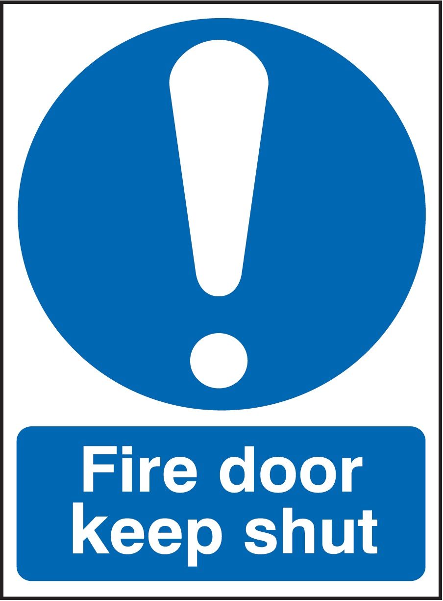 Fire Door Keep Shut Symbol Sign - Rigid