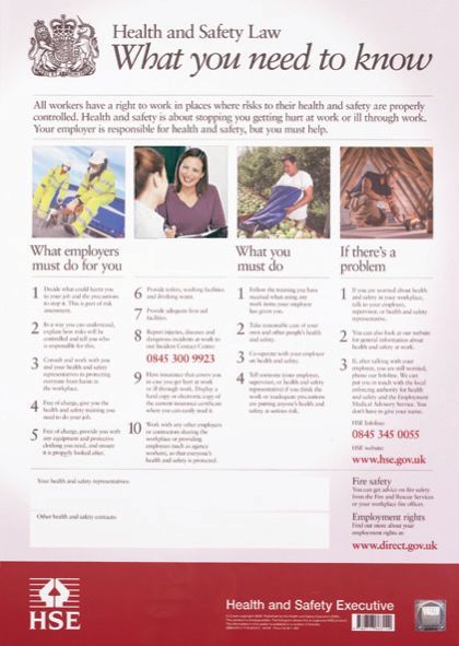 Health & Safety Law Poster﻿ - A2