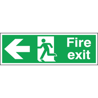 Fire Exit Sign - Rigid - Arrow Left