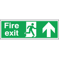 Fire Exit Sign - Self Adhesive - Arrow Up