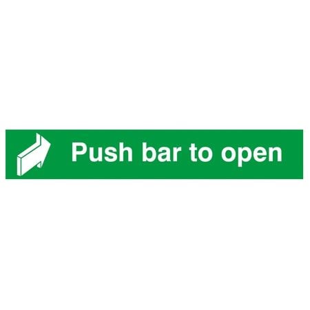Push Bar To Open Sign - Rigid
