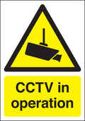 CCTV In Operation - Self Adhesive - 210mm