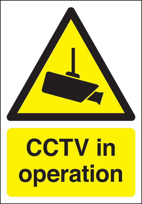 CCTV In Operation - Self Adhesive - 210mm