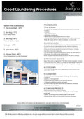 Jangro Premium Laundry Procedures Wall Chart - A3