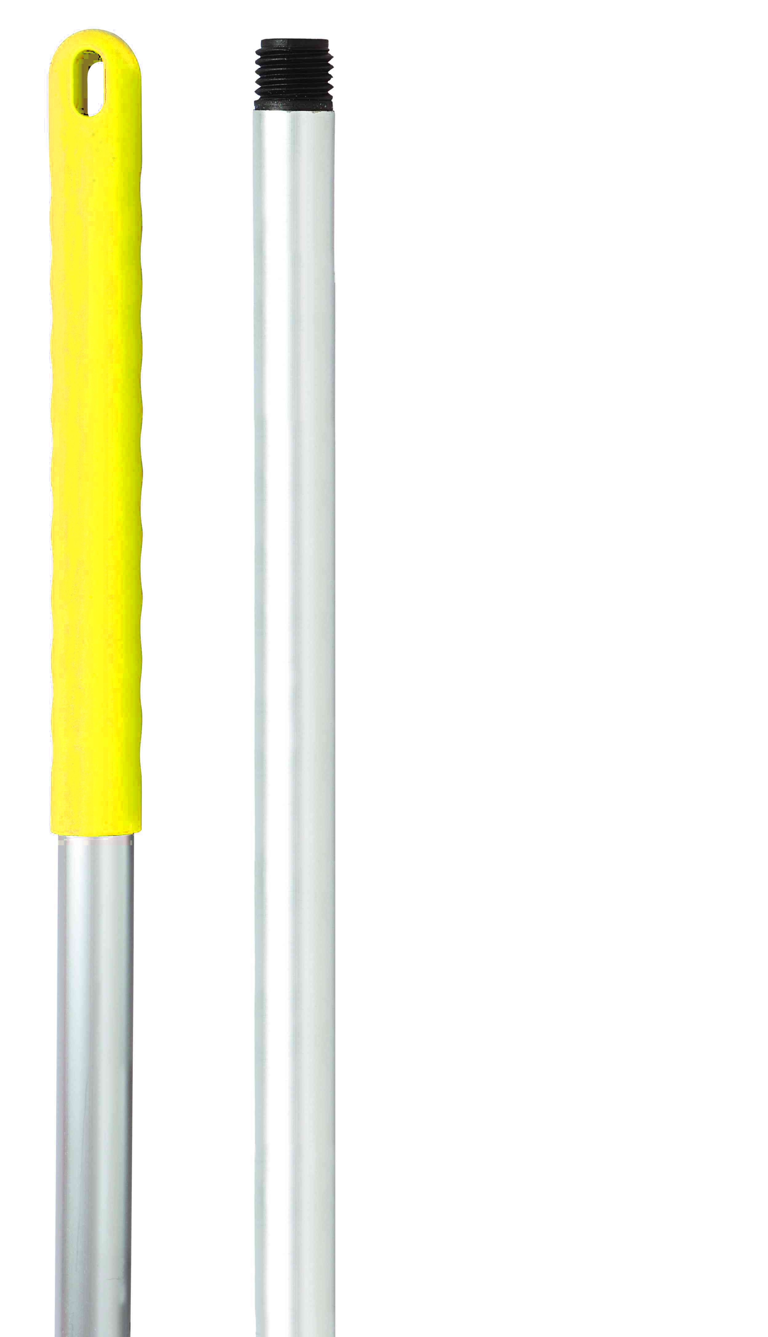Hygiene Aluminium Handle - 125cm - Yellow