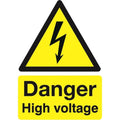 Danger High Voltage Sign - Self Adhesive