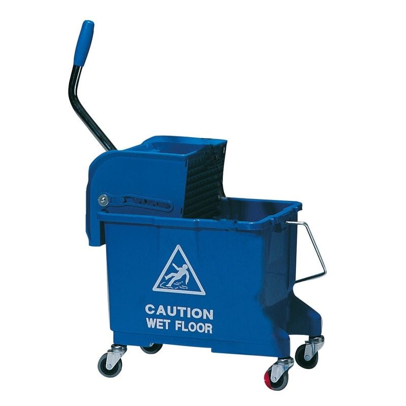 Microspeedy Flat Mop Bucket / Wringer System - Blue