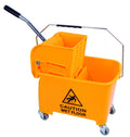 Microspeedy Flat Mop Bucket / Wringer System - Yellow
