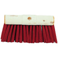 Red PVC Industrial Stiff Broom Head - 13"