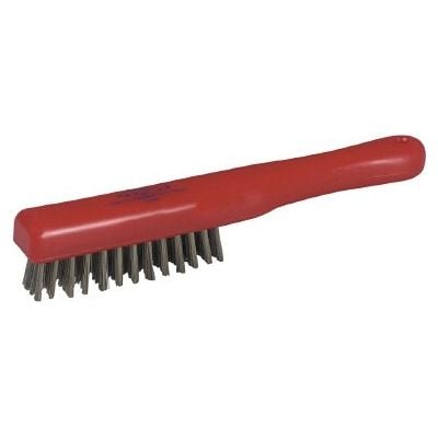 Stainless Steel Wire Hand Brush - 279mm - Red