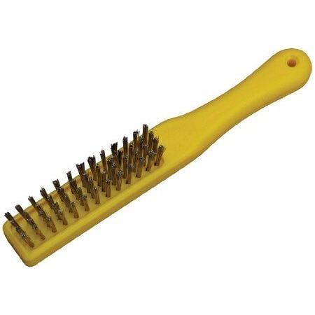 Stainless Steel Wire Hand Brush - 279mm - Yellow