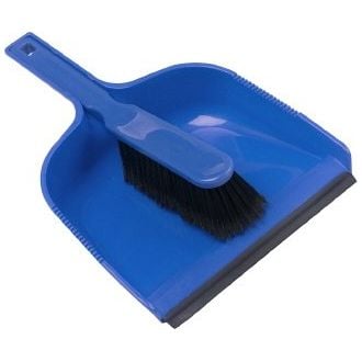 Soft Dustpan and Brush Set - Blue