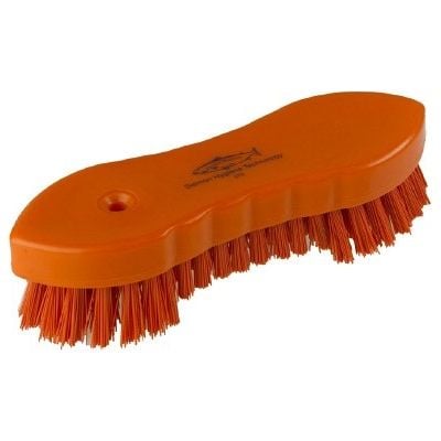 Hygiene Dual Stiff Double Winged Scrubbing Brush - 210mm - Orange