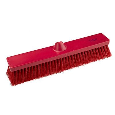 Hygiene Medium Platform Sweeping Broom Head - 457mm - Red