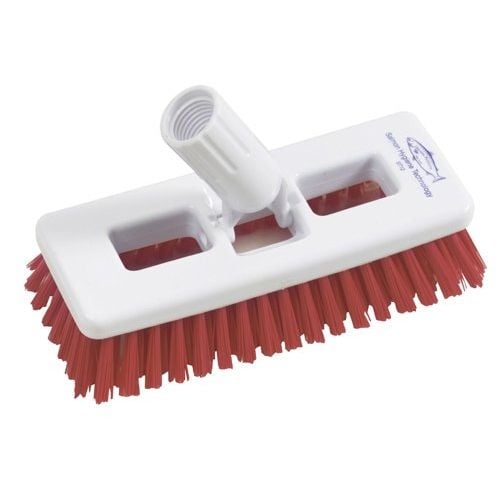 Extra Stiff Tile Scrub Brush Head - 197mm - Red