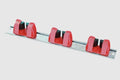 Wall Handle Holder - 3 Hook - Red