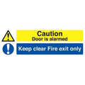 Caution / Keep Clear Sign - Self Adhesive