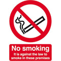 No Smoking Law Sign - Self Adhesive - 297mm