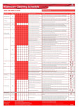 Jangro Washroom Cleaning Schedule Wall Chart - A3