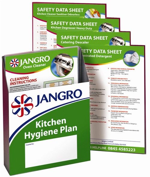 Jangro Kitchen Hygiene Plan Instruction Sheets - 10 Pack - A4