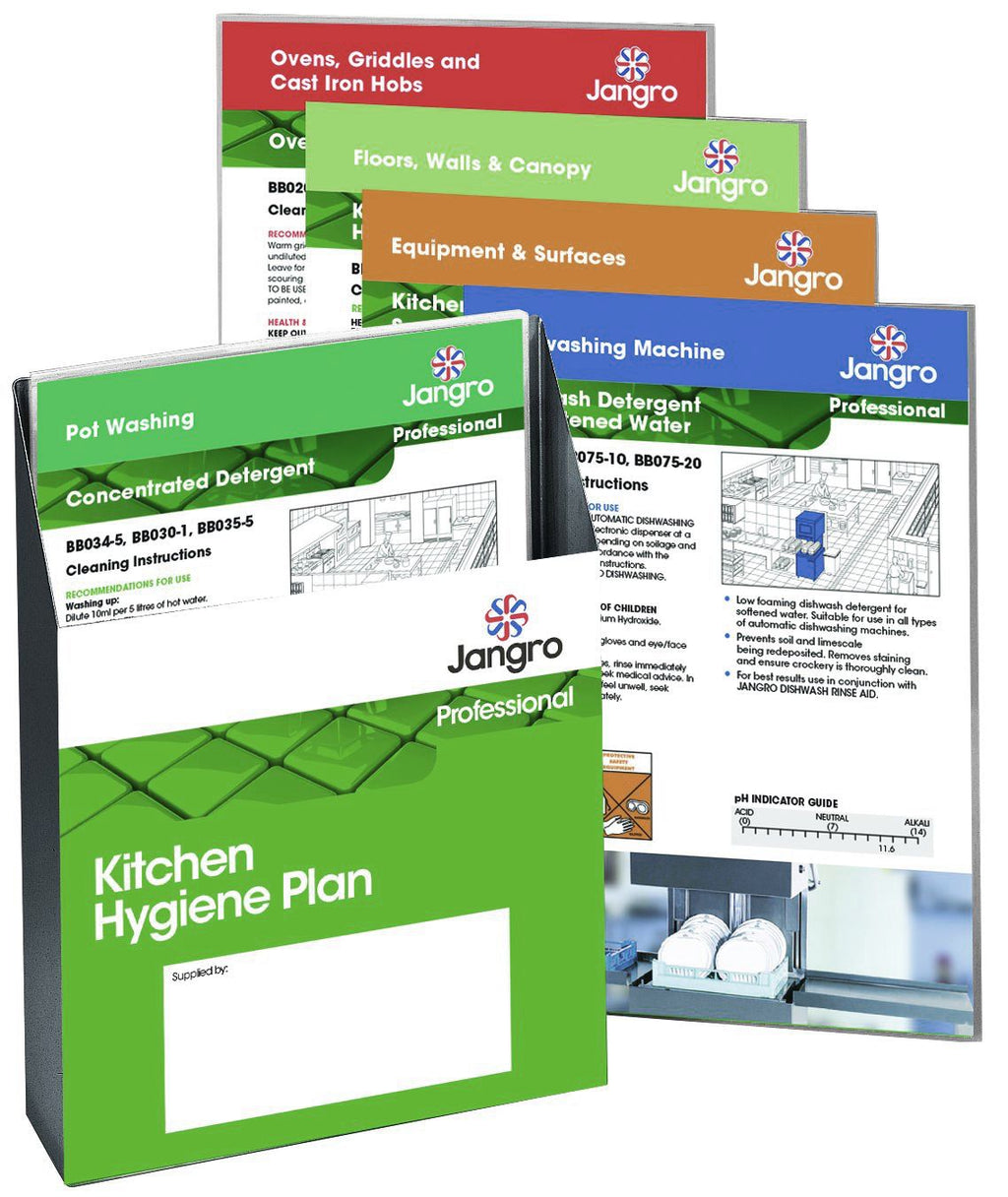 Jangro Kitchen Hygiene Plan Instruction Sheets - 10 Pack - A4
