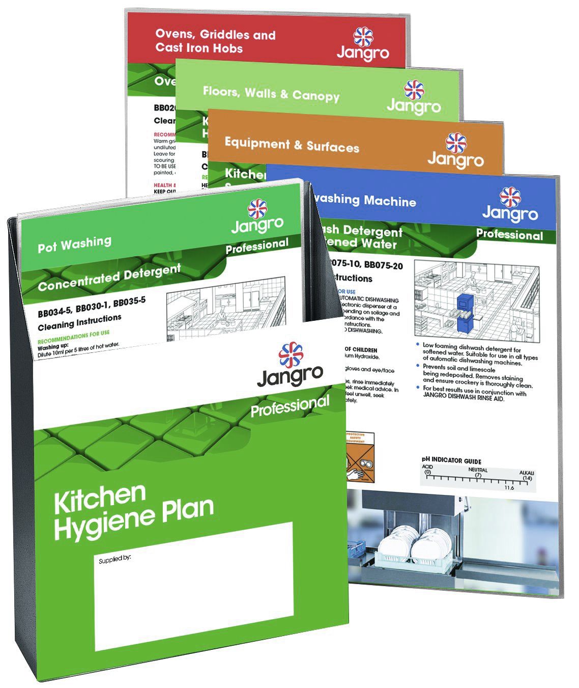 Jangro Kitchen Hygiene Plan Instruction Sheets - 10 Pack - A4